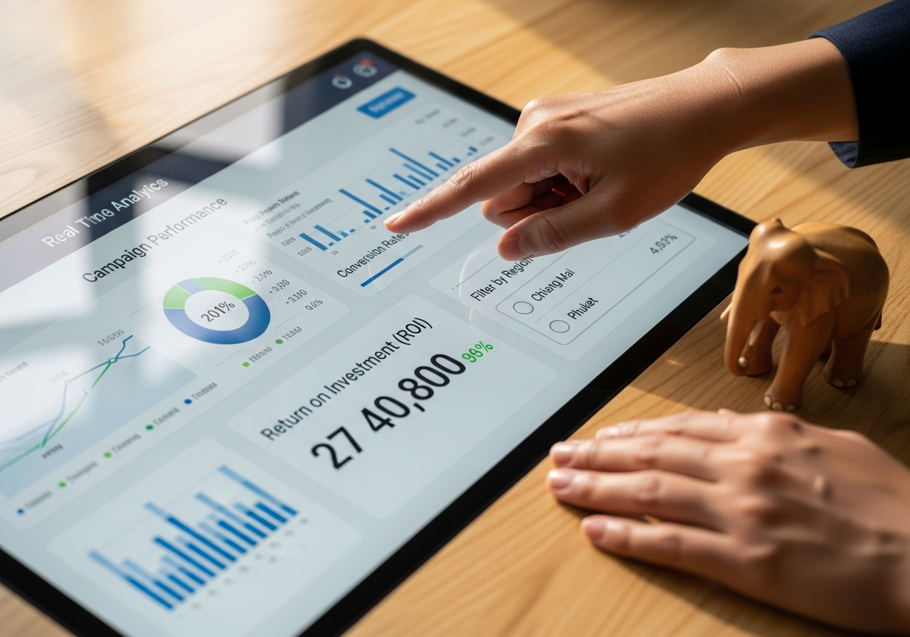 การวิเคราะห์ข้อมูลและ ROI ของแคมเปญ Influencer Marketing แบบเรียลไทม์